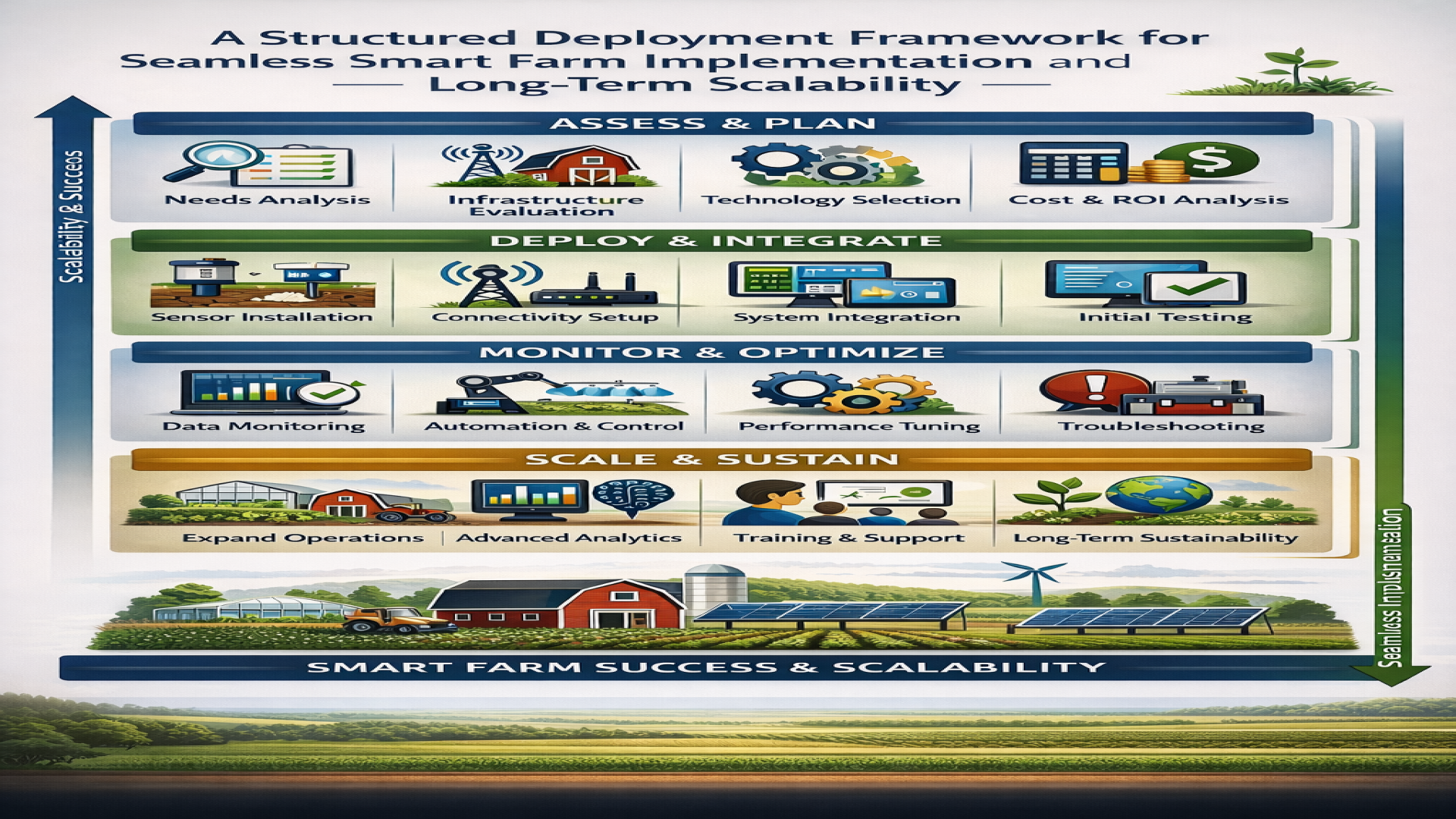 A Structured Deployment Framework for Seamless Smart Farm Implementation and Long-Term Scalability